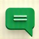 A speech bubble icon with a cursor inside, representing discussion forums.