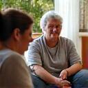Small group of women in a supportive circle.